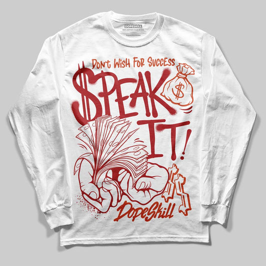 Nigel Sylvester x Air Jordan 4 ‘Brick by Brick’ DopeSkill Long Sleeve T-Shirt Speak It Graphic Streetwear - White