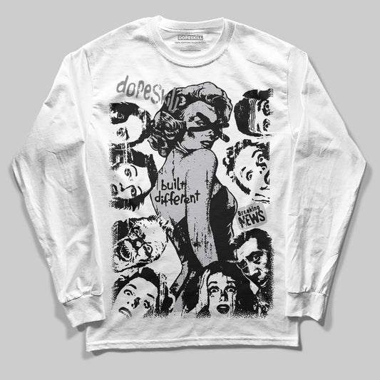 Grey Sneakers DopeSkill Long Sleeve T-Shirt Built Different Graphic Streetwear - White