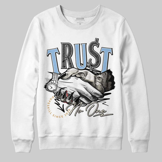 Nike Air Diamond Turf Must Be the Money DopeSkill Sweatshirt Trust No One Graphic Streetwear - White