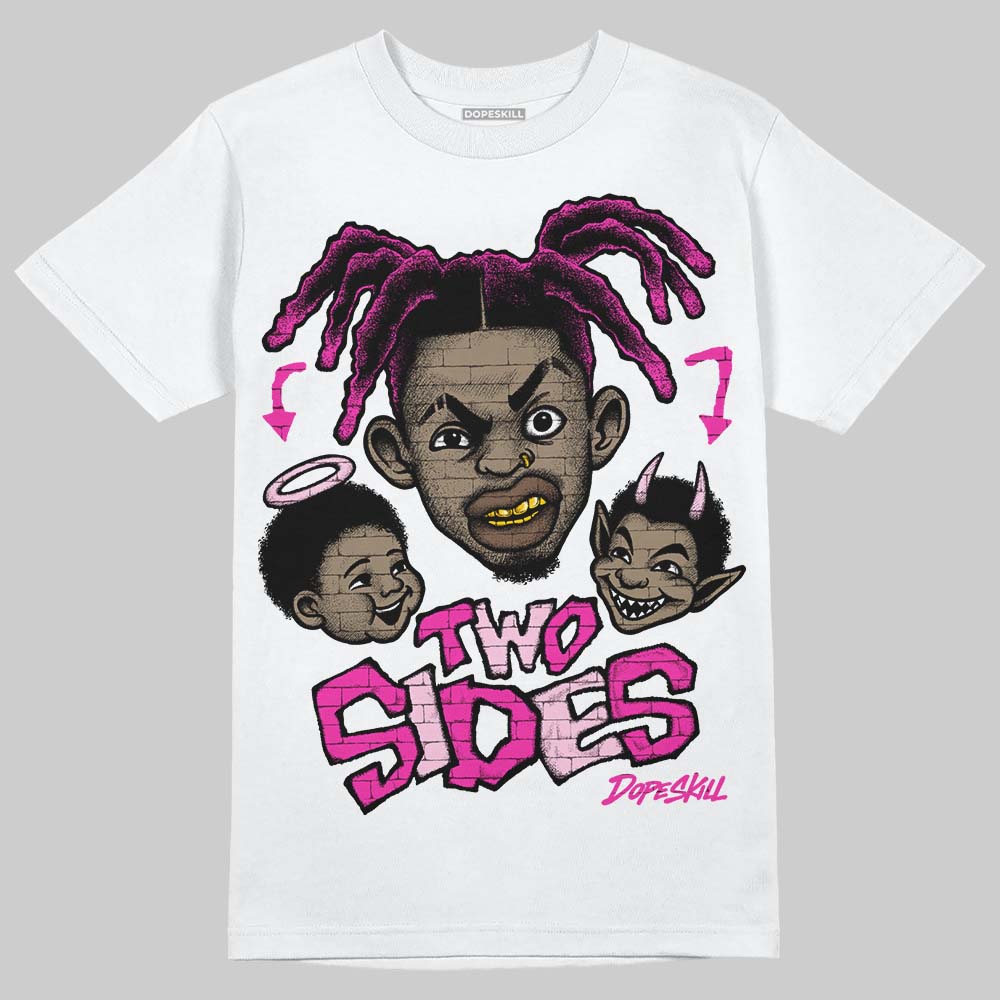 Pink Sneakers DopeSkill T-Shirt Two Sides Graphic Streetwear- White