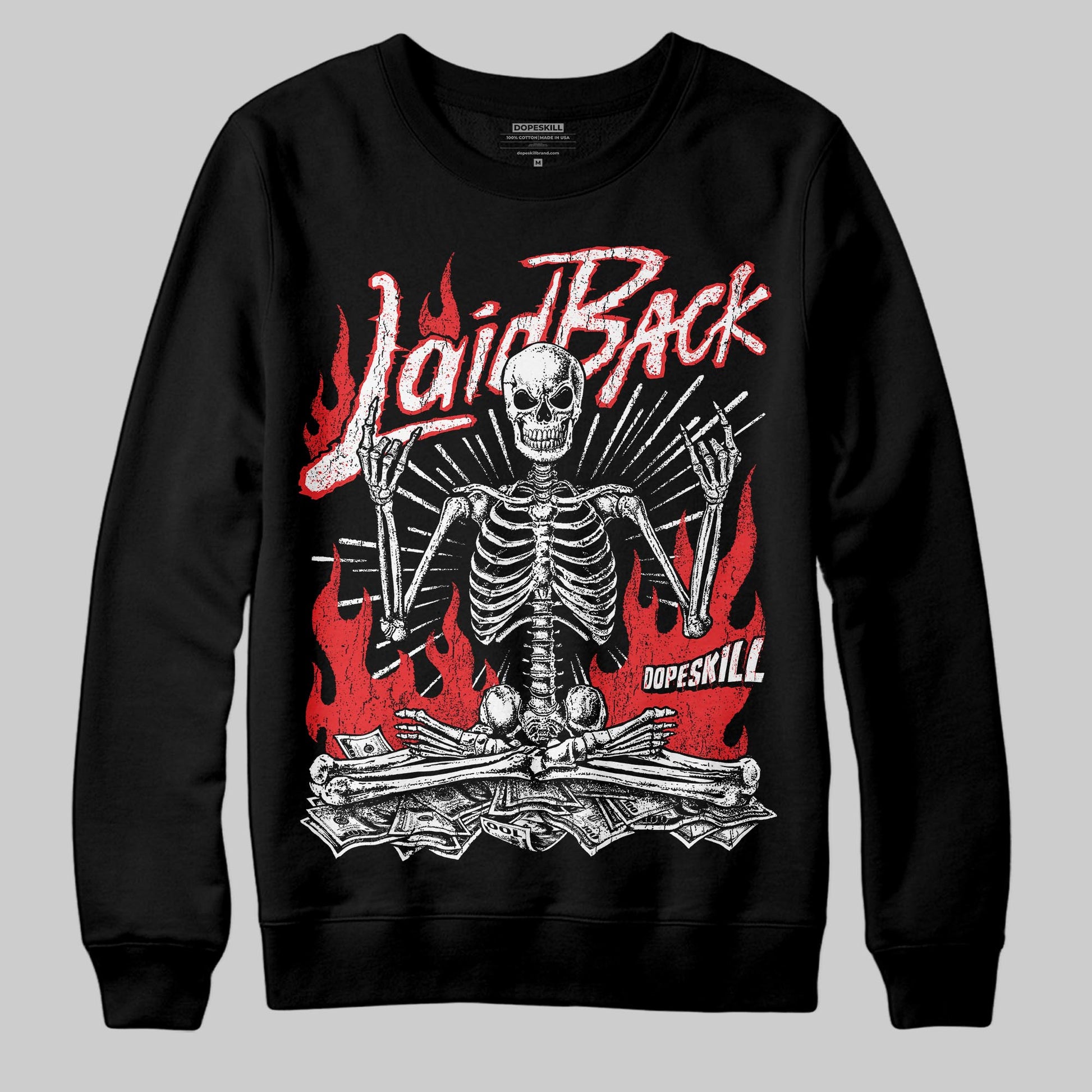 Black and White Sneakers DopeSkill Sweatshirt Laid Back Graphic Streetwear - Black