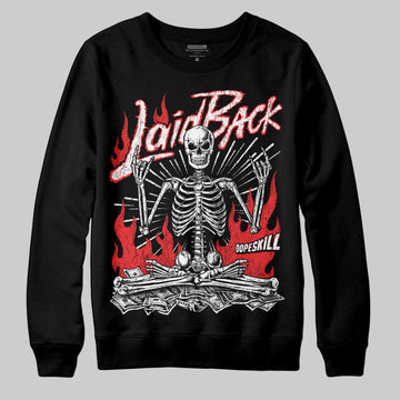 Black and White Sneakers DopeSkill Sweatshirt Laid Back Graphic Streetwear - Black