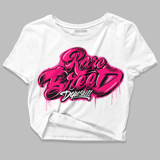 Jordan 1 Low GS “Fierce Pink” Dopeskill Women's Crop Top Rare Breed Type Graphic Streetwear - White