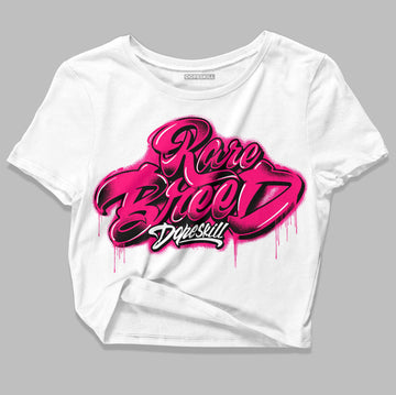 Jordan 1 Low GS “Fierce Pink” Dopeskill Women's Crop Top Rare Breed Type Graphic Streetwear - White