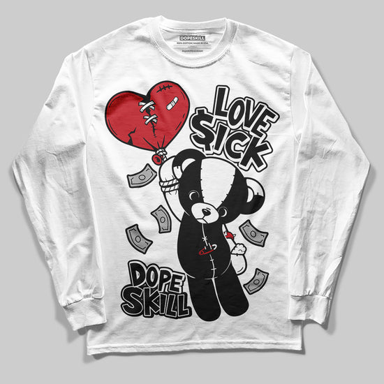 Jordan 11 “Bred Velvet” DopeSkill Long Sleeve T-Shirt Love Sick Graphic Streetwear - White