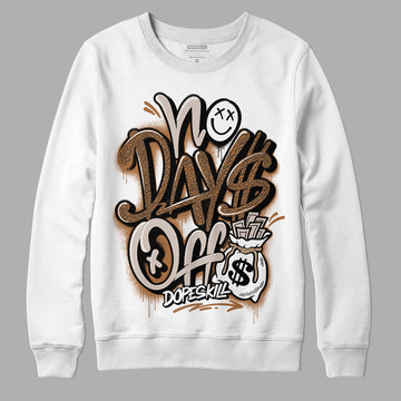 Jordan 3 Retro Palomino DopeSkill Sweatshirt No Days Off Graphic Streetwear - White