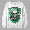 Jordan 2 Retro Lucky Green DopeSkill Sweatshirt Trapped Halloween Graphic Streetwear - White 