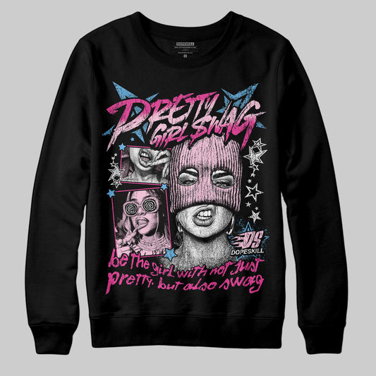 Pink Sneakers DopeSkill Sweatshirt Pretty Girl Swag Graphic Streetwear - Black