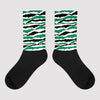 Jordan 5 “Lucky Green” DopeSkill Sublimated Socks Abstract Tiger Graphic Streetwear