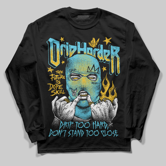 Jordan 11 Retro Gamma Blue (2025) DopeSkill Long Sleeve T-Shirt Drip Harder Graphic Streetwear - Black