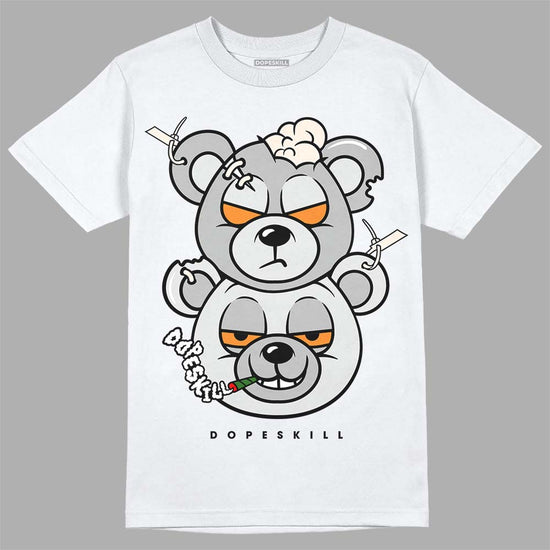 Dunk Low Cool Grey DopeSkill T-Shirt New Double Bear Graphic Streetwear - White 