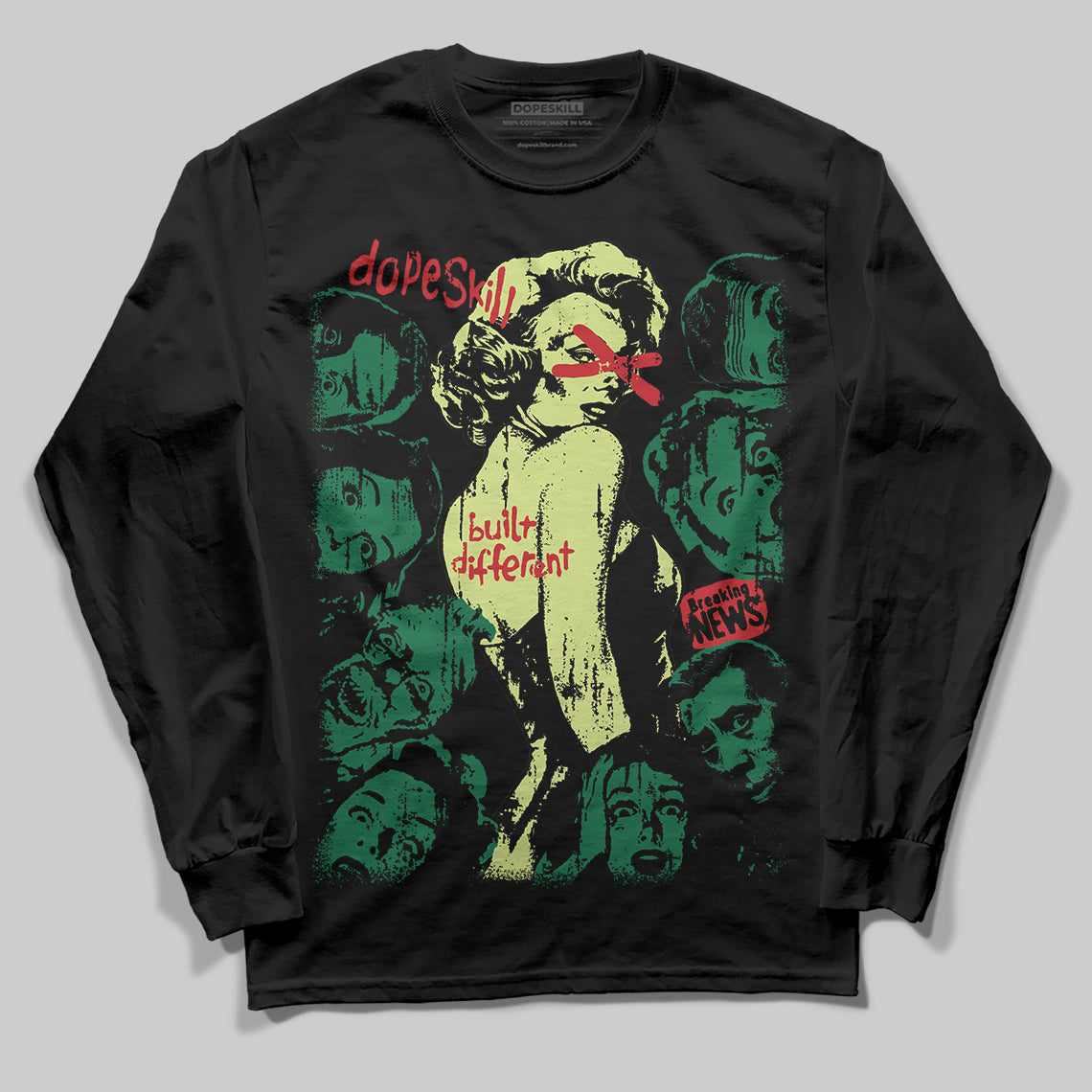 Foamposite Pro 'Pine Green' DopeSkill Long Sleeve T-Shirt Built Different Graphic Streetwear - black