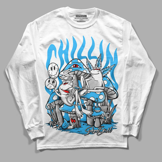 Jordan 2 Low "University Blue" DopeSkill Long Sleeve T-Shirt Chillin Graphic Streetwear - White