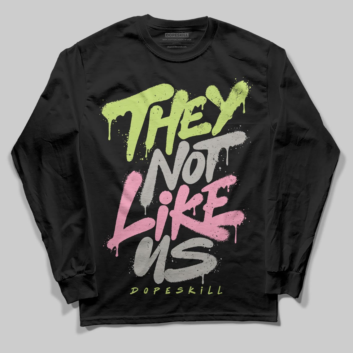 Chase B x Travis Scott x Jordan Jumpman Jack DopeSkill Long Sleeve T-Shirt They Not Like Us Graphic Streetwear - black