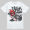 Rick Owens Leather Low Sneaker Black And Milk DopeSkill T-Shirt Break Through Graphic Streetwear - White