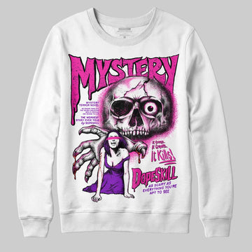 Pink Sneakers DopeSkill Sweatshirt Mystery Ghostly Grasp Graphic Streetwear - White 