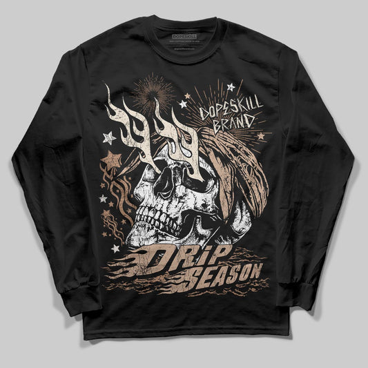 Jordan 4 Retro Cozy Girl DopeSkill Long Sleeve T-Shirt Drip Season Graphic Streetwear - black