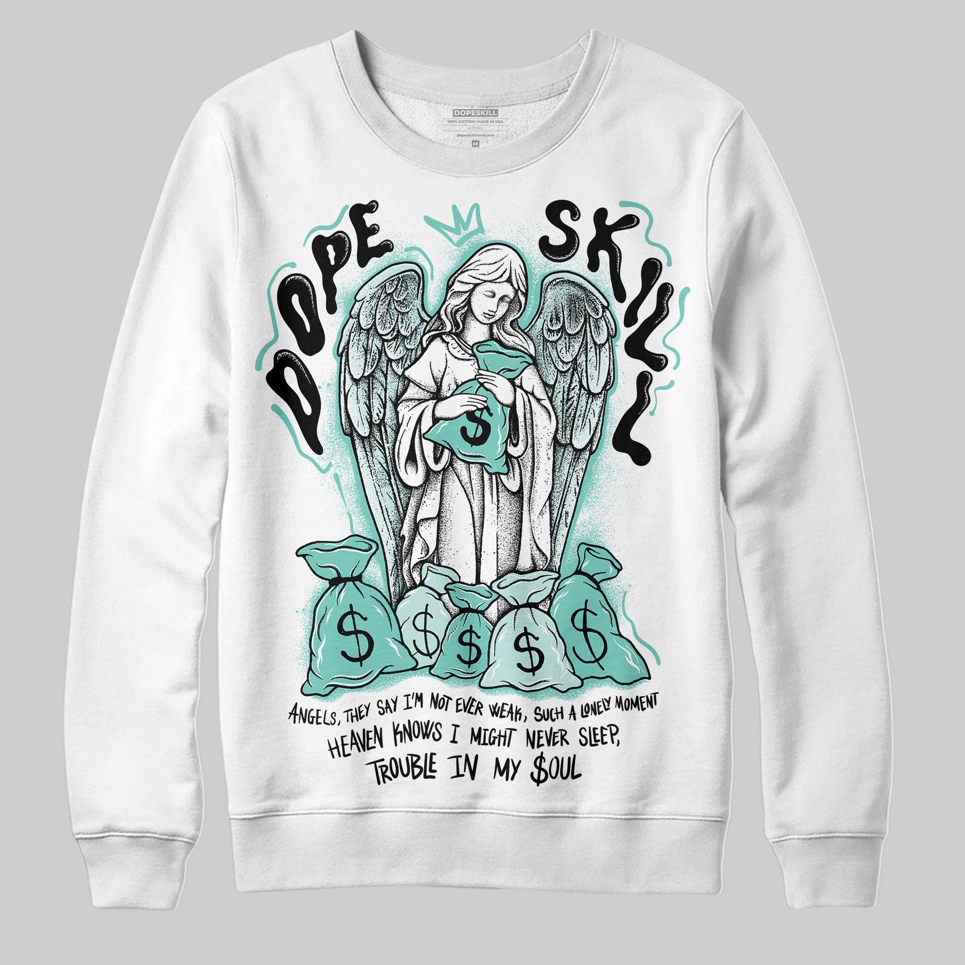 Jordan 11 Low "Igloo" DopeSkill Sweatshirt Angels Graphic Streetwear - White 
