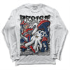 Jordan 4 Midnight Navy DopeSkill Long Sleeve T-Shirt Resist Graphic Streetwear - White