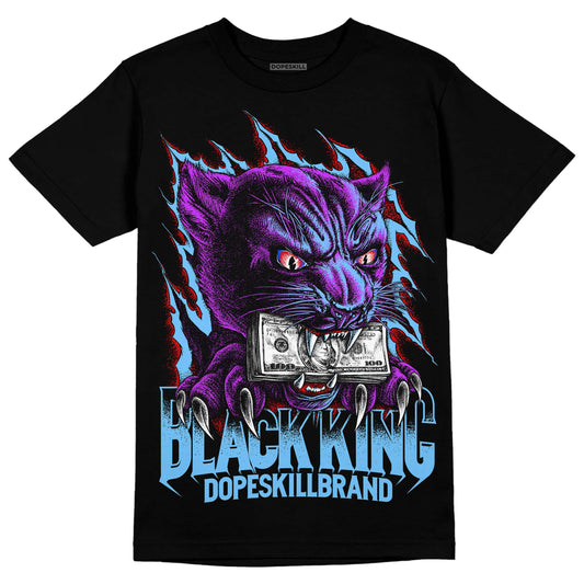 Travis Scott x Jordan 4 Retro 'Cactus Jack' DopeSkill T-Shirt Black King Graphic Streetwear - Black