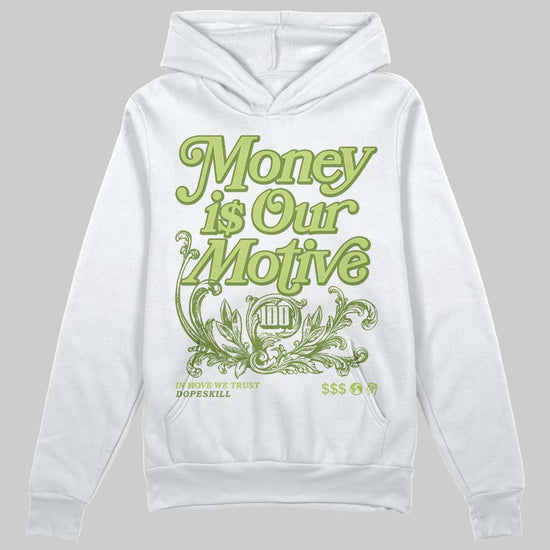 Dunk Low Pro SB 'Fruity Pack - Green Apple' DopeSkill Hoodie Sweatshirt Money Is Our Motive Typo Graphic Streetwear - White