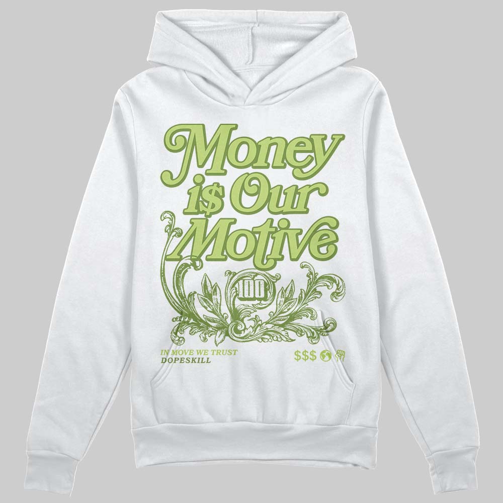 Dunk Low Pro SB 'Fruity Pack - Green Apple' DopeSkill Hoodie Sweatshirt Money Is Our Motive Typo Graphic Streetwear - White