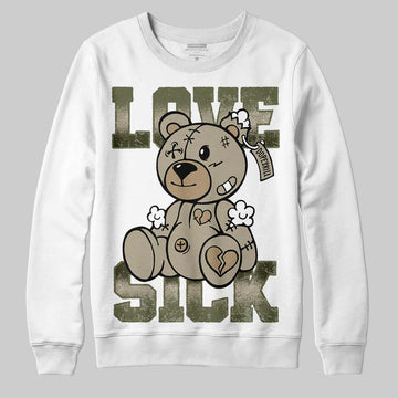 Olive Sneakers DopeSkill Sweatshirt Love Sick Graphic Streetwear - White