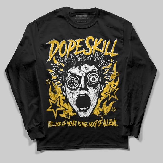 Yellow Sneakers DopeSkill Long Sleeve T-Shirt Root of Evil Graphic Streetwear - black