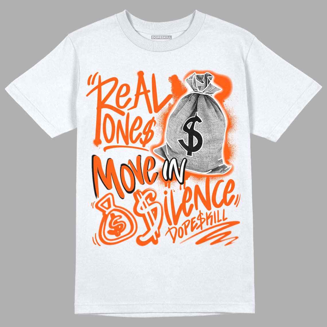 MSCHF Super Normal 2 Orange Milk DopeSkill T-Shirt Real Ones Move In Silence Graphic Streetwear - White