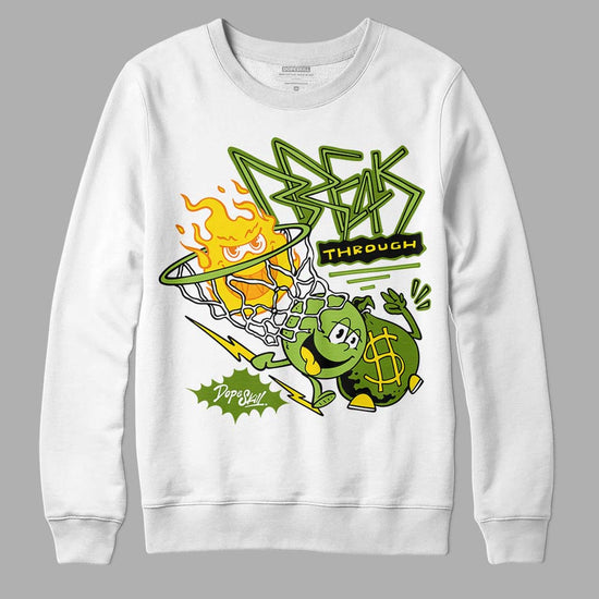 Dunk Low 'Chlorophyll' DopeSkill Sweatshirt Break Through Graphic Streetwear - White 