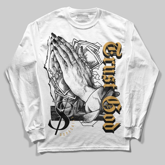 Jordan 11 "Gratitude" DopeSkill Long Sleeve T-Shirt Trust God Graphic Streetwear - White