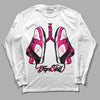 Jordan 1 Low GS “Fierce Pink” Dopeskill Long Sleeve T-Shirt Breathe Graphic Streetwear - White