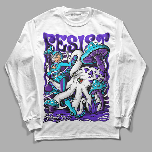 Jordan 6 "Aqua" DopeSkill Long Sleeve T-Shirt Resist Graphic Streetwear - White 