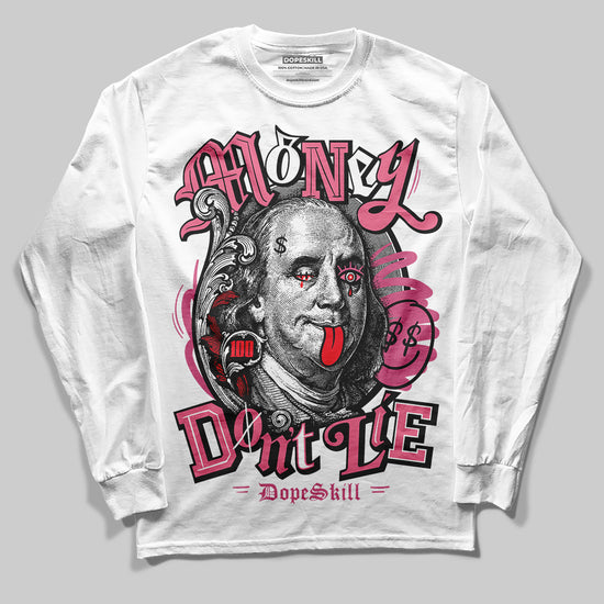 Diesel Pink S - Serendipity Pro-X1 Trainers DopeSkill Long Sleeve T-Shirt Money Don't Lie Graphic Streetwear - White 