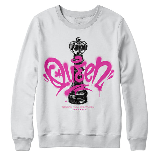 Dunk Low Triple Pink DopeSkill Sweatshirt Queen Chess Graphic Streetwear - White