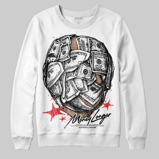 Black and White Sneakers DopeSkill Sweatshirt Money Longer Graphic Streetwear - White
