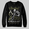 Jordan 3 “Medium Olive” aka “Family Affair” DopeSkill Sweatshirt Broken Bones Graphic Streetwear - Black