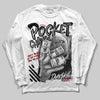 Jordan 4 “Black Cat” (2025) DopeSkill Long Sleeve T-Shirt Pocket Change Graphic Streetwear - White