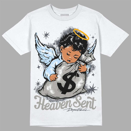 Jordan 11 Cool Grey DopeSkill T-Shirt Heaven Sent Graphic Streetwear - White
