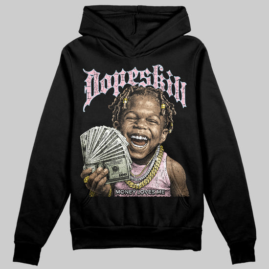 Jordan 4 Retro Valentine's Day (2026) (GS) DopeSkill Hoodie Sweatshirt Money Loves Me Graphic Streetwear - Black