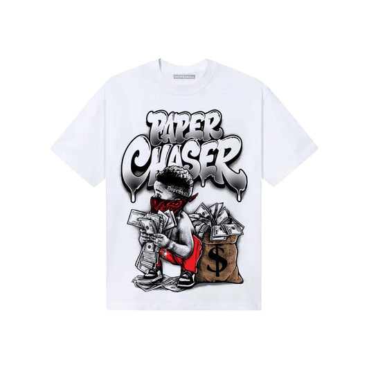 Black and White Sneakers DopeSkill T-Shirt Paper Chaser Boy Graphic Streetwear - White 