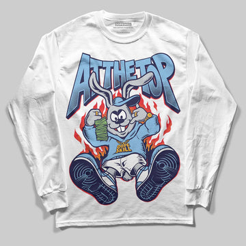 University Blue Sneakers DopeSkill Long Sleeve T-Shirt At The Top Graphic Streetwear - White