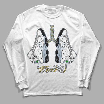 Jordan 13 “Blue Grey” DopeSkill Long Sleeve T-Shirt Breathe Graphic Streetwear - White