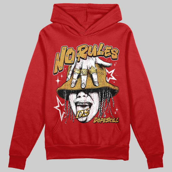 Red Sneakers DopeSkill Hoodie No Rules Graphic Streetwear - Red