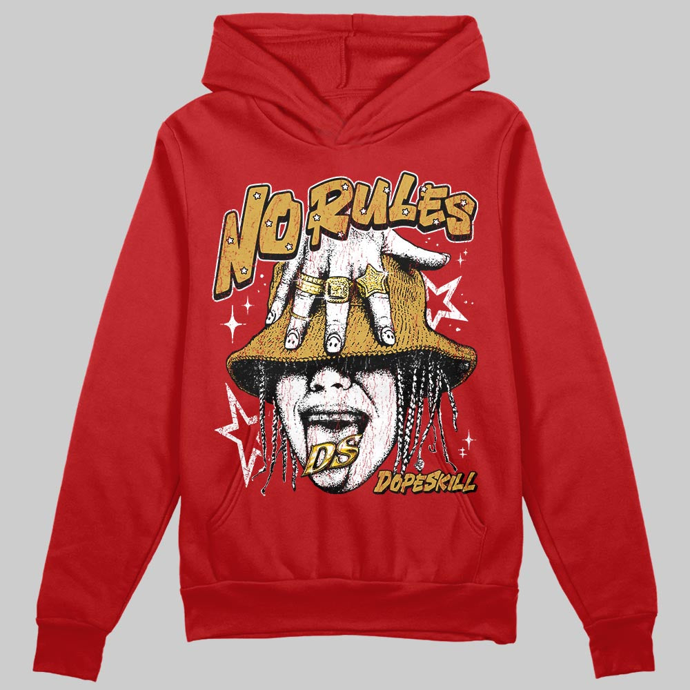 Red Sneakers DopeSkill Hoodie No Rules Graphic Streetwear - Red