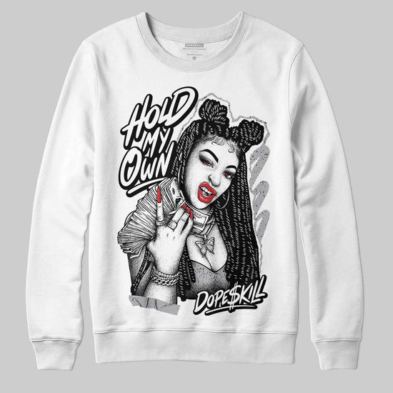 Jordan 4 OG “White Cement” DopeSkill Sweatshirt New H.M.O Graphic Streetwear - White