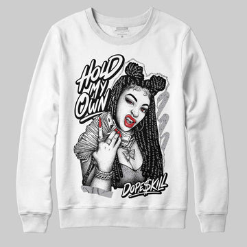 Jordan 4 OG “White Cement” DopeSkill Sweatshirt New H.M.O Graphic Streetwear - White