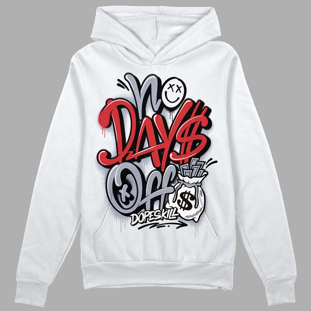 Jordan 4 “Bred Reimagined” DopeSkill Hoodie Sweatshirt No Days Off Graphic Streetwear - White