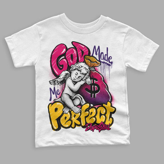 Jordan 3 Retro SP J Balvin Medellín Sunset DopeSkill Toddler Kids T-shirt God Made Me Perfect Graphic Streetwear - White