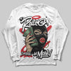 Jordan 11 Retro Low Bred (2025) DopeSkill Long Sleeve T-Shirt Rolling in Money Graphic Streetwear - White